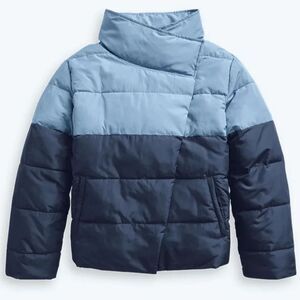 Summersalt The Colorblock Eco Puffer Jacket Sky Blue/Navy Blue